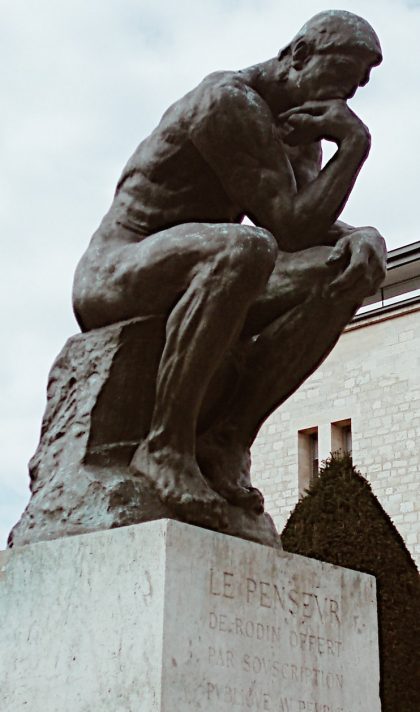 Rodin's famous sculpture, 'The Thinker'